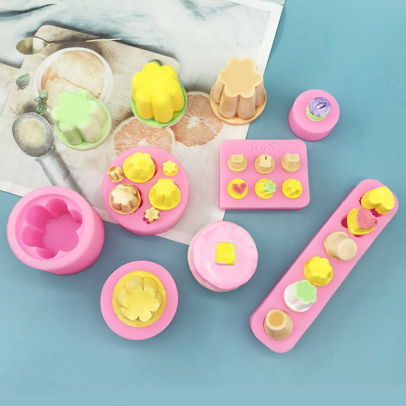 Pudding Khuôn Silicon Hoạt Hình Làm Fondant, Socola, Mousse, Bánh Trang Trí, Xà Phòng, Nến Handmade