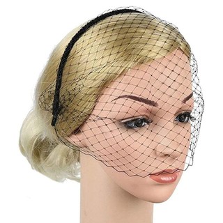 Vỏ bọc mặt lưới và băng đô che mặt Birdcage, phù hợp cho tiệc cưới và sân khấu