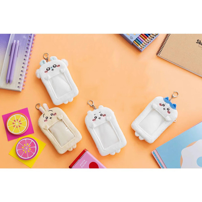 HK1 Dễ Thương Chiikawa Sang Trọng Hộp Đựng Thẻ Quà Tặng Cho Bé Gái Thẻ ID Thẻ Xe Buýt Thẻ Học Sinh Bao Túi Mặt Dây Chuyền Hachiware Usagi KH1