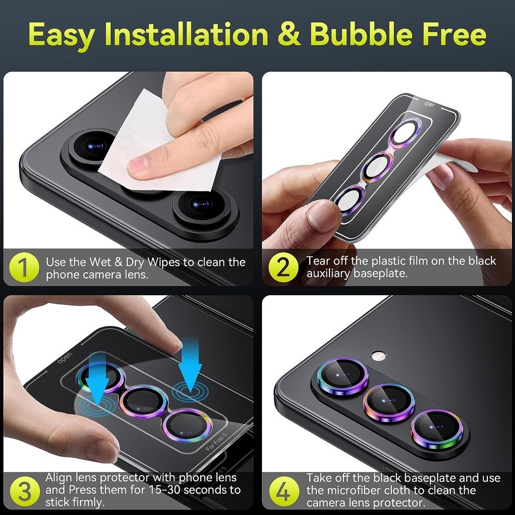 Samsung ZFlip6 ZFold6 ZFlip5 ZFold5 Định Vị Kim Loại Sang Trọng Mắt Đại Bàng Ống Kính Máy Ảnh Kính Cường Lực Cho Samsung Galaxy Z Flip6 Fold6 Flip5 Fold5 Bảo Vệ Ống Kính Điện Thoại Chống Sốc