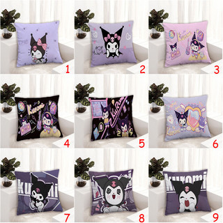 Sanrio Phim Hoạt Hình Kuromi Vuông Vỏ Gối Sofa Polyester In Một Mặt Gối Phòng Khách Trang Trí Nhà (Không Có Gối)