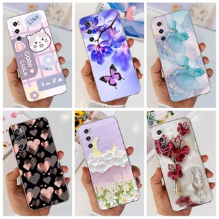 Dành Cho Vivo V2022 V2023 V20 SE Vỏ Hoa Bướm Mềm Trong Suốt Silicon Ốp điện thoại Cho Vivo V20 SE V20SE