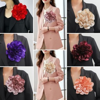 Pin Ve Áo MERIGGIARE, Trâm Hoa Lớn 20CM, Huy Hiệu Satin Pháp