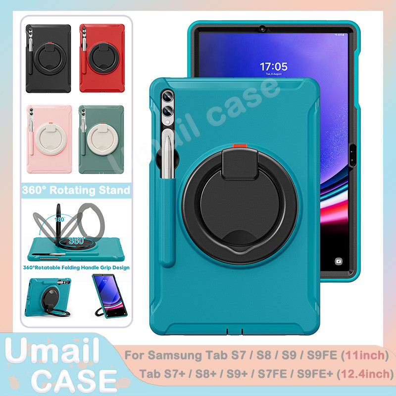 360° Ốp lưng chống sốc tay cầm xoay cho Samsung Tab S7 S8 X700 S9 X710