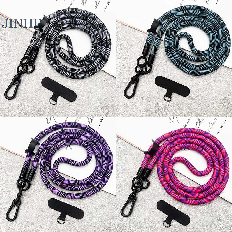 Jinhf Đa Năng 120CM Đeo Ngang Dây Đeo Dây Xích Cho Vỏ Điện Thoại Vỏ Thể Thao Leo Núi Nylon Nhiều Màu Sắc Dây Đơn HOT