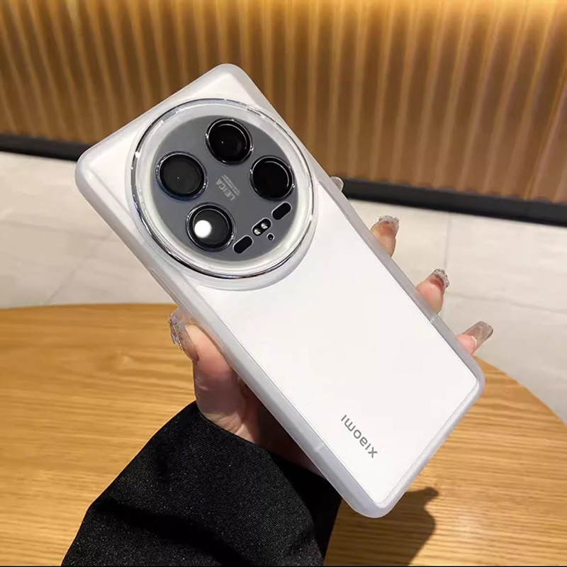 Dành Cho Xiaomi 14 Ultra 13 13T 12 12T 11 Lite 9 9T 10 11T Pro Mờ Ốp Lưng Silicon Trong Suốt Bảo Vệ Ống Kính Máy Ảnh