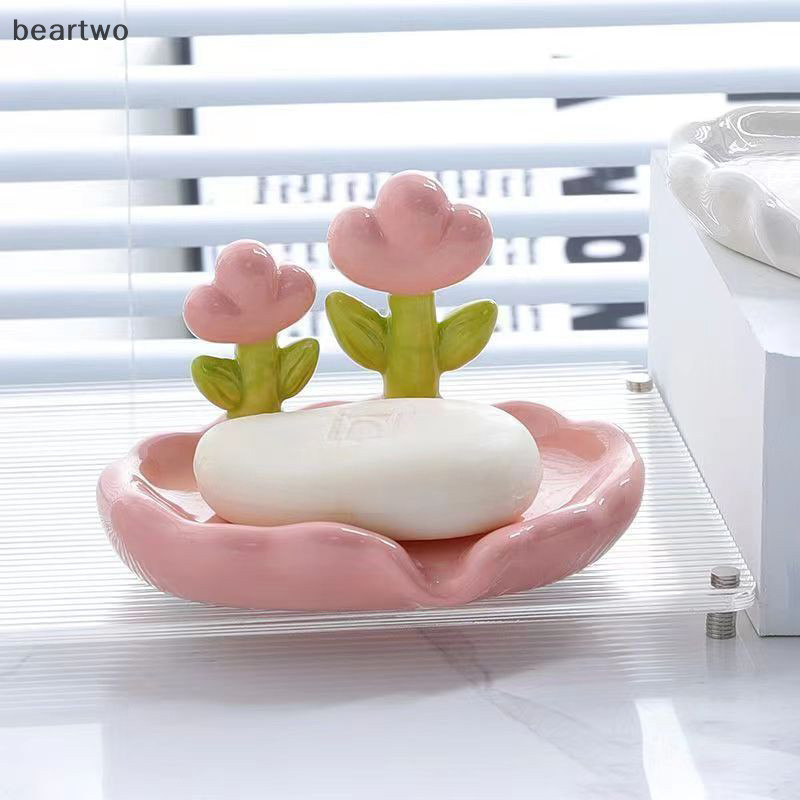 Hộp xà phòng thoát nước sáng tạo, chống trượt, phụ kiện phòng tắm, giá đỡ màu trắng, tiện dụng tại nhà