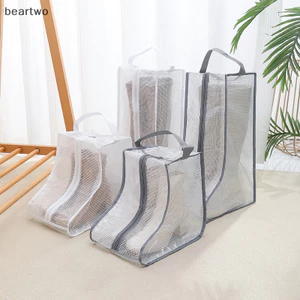 < Beartwo > Túi đựng giày chống nước chống bụi trong suốt Túi bảo vệ giày bốt di động có khóa kéo Túi đựng đồ du lịch gia đình Đẹp