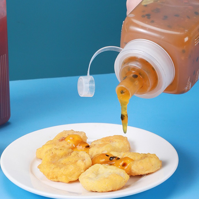 【800/1000ml】Chai Đựng Tương Ớt，Chai nước sốt ép đùn bằng nhựa cỡ nòng lớn，Chai nhựa đựng sốt/mứt có nắp