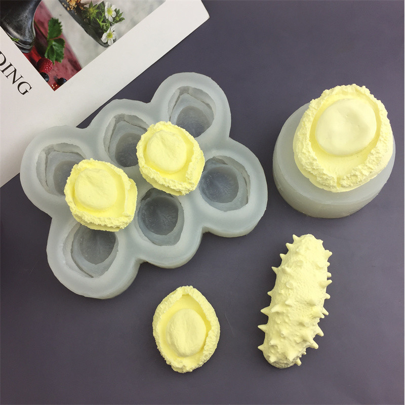 Hoạt Hình Biển Dưa Hấu Abalone Hình Khuôn Silicon DIY Bánh Nướng Mousse Fondant Hương Liệu Epoxy Thạch Cao Khuôn Tự Làm Khuôn Nướng Bánh