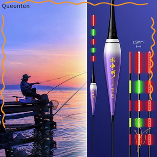 Queenten Đèn LED Thông Minh Phao Câu Cá 2Light Độ Nhạy Cao Nhắc Nhở Phao Cảm Biến Trọng Lực Phát Sáng Điện Đêm Câu Cá Đuôi Dài Phao QT
