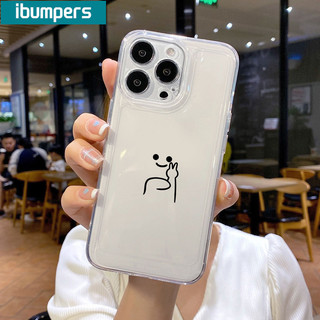 ibumpers Ốp lưng iphone cute couple hoạt hình họa tiết trong suốt Ốp điện thoại TPU silicone mềm chống sốc cho Iphone 15 14 12 13 11 Pro Max IP 7 8 Plus Iphon X XS XR Xs Max