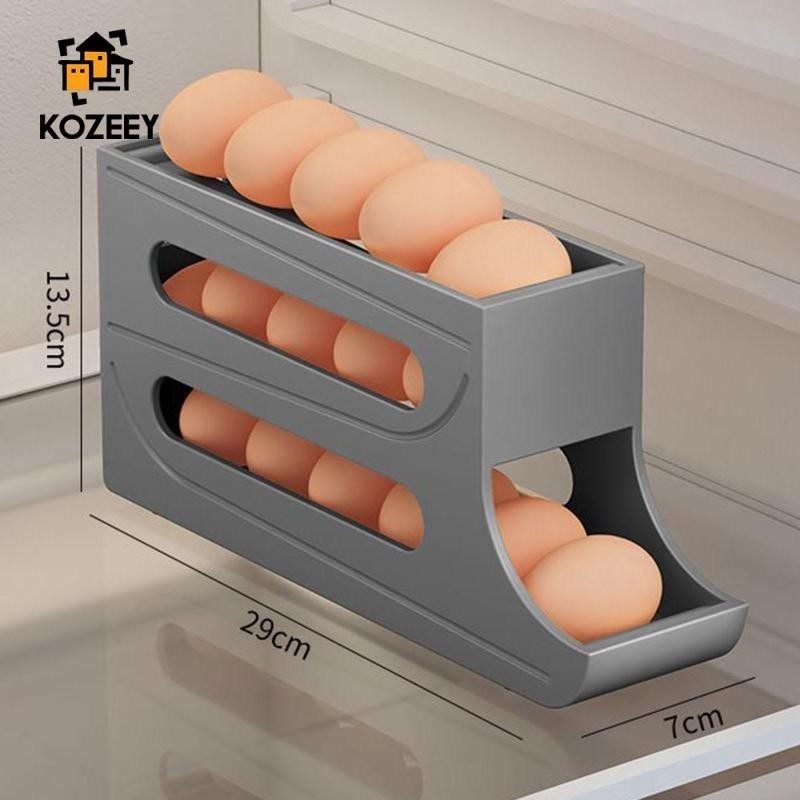 Giá Đỡ Trứng Hộ Gia Đình Khay Trứng 3 Tầng Dung Tích Lớn Tiết Kiệm Không Gian Trứng Tổ Chức Cho Tủ Đồ Ăn Nhà Bếp