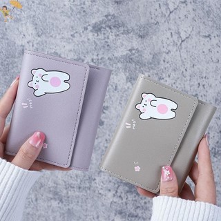 [Gou] Ví nhỏ ngắn dễ thương dành cho nữ Sinh viên Hộp đựng thẻ gấp ba lần Cô gái Túi đựng thẻ Ví đựng tiền xu Ví nữ Túi hoạt hình VN