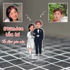 Standee lắc lư cặp đôi in theo yêu cầu chibi đáng yêu quà tặng cho người yêu, người thân, bạn bè