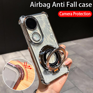 Vỏ Mềm Vivo V50 Cho Vivo V70 V60 V50 Pro VivoV50 V50Lite V60Lite V70Elite 4G 5G Ốp Lưng Chống Sốc Thạch Trong Suốt Có Giá Đỡ Từ Tính Dày Túi Khí Ốp Lưng Điện Thoại