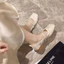 phong cách Hàn Quốc Dép sandal nữ đăng ten lưới đế bằng đế mềm mẫu hot