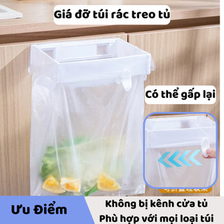 Thùng rác treo tủ bếp giá đỡ túi đựng rác có thể gấp gọn tiết kiệm không gian thùng rác treo nhà vệ sinh NGÓI HOME TR01