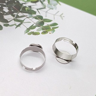 Flgo Bộ 10 Đế Nhẫn Có Thể Điều Chỉnh Bằng Thép Không Gỉ Cho Những Người Hâm Mộ Trang Sức DIY
