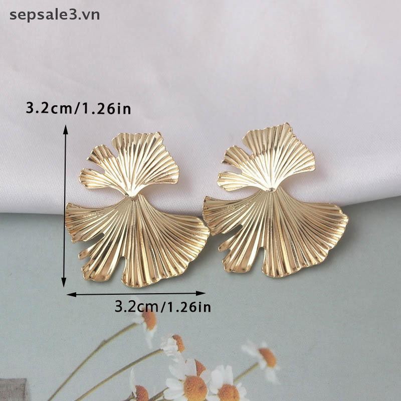 # Sepsale # Bohemian Hình Học Ginkgo Biloba Hình Lá Thả Bông Tai Dành Cho Nữ Tuyên Bố Tai Phụ Kiện Trang Sức.