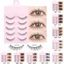 FAVORITEGOODS Manga Lashes, 5 Cặp Nhiều Kiểu Lông Mi Giả, Anime Phổ Biến Cosplay Handmade DIY Lông Mi Giả Nam