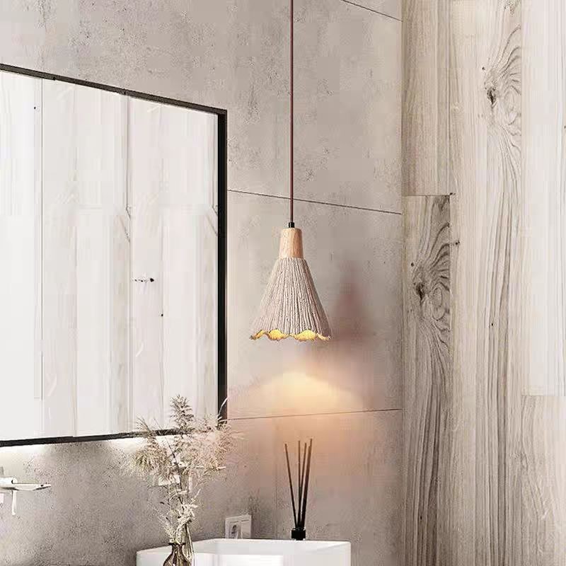 Đèn chùm xi măng phong cách công nghiệp, Đèn mặt dây chuyền bằng gỗ Led, Bàn ăn Cafe Phòng ngủ Đèn treo thương mại