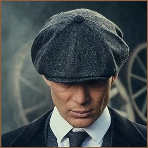 Bạn Tommy Shelby Beret Mũ hình bát giác Mũ phong cách cổ điển Anh Quốc Vải thoải mái Tay nghề tinh tế