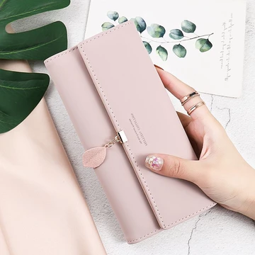 Lá Dài Hợp Thời Trang Thiết Kế Thích Hợp Ví Gấp Nữ Ví Nữ Ví Dài Hợp Thời Trang Ví Nữ Gấp Ví Đựng Thẻ Ly Hợp Nữ Da Mềm PU Họa Tiết Mờ Ví Nữ Dài Hợp Thời Trang Thiết Kế Niche Ví Nữ Gấp Ví Đựng Thẻ Ly Hợ