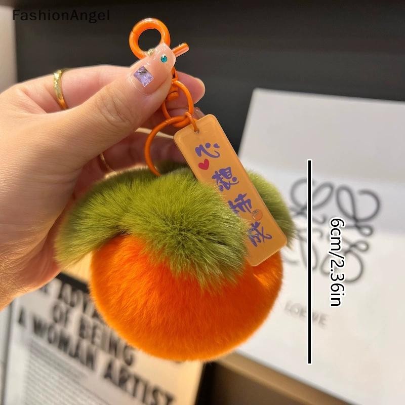 FashionAngel Mới Thật Tóc Dễ Thương May Mắn Hồng Móc Khóa Nữ Sang Trọng Rex Túi Xe Trang Trí Mặt Dây Chuyền Quà Tặng VN