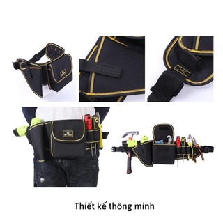 Đai kỹ thuật đeo hông đựng đồ nghề cơ khí màu đen chống thấm nước