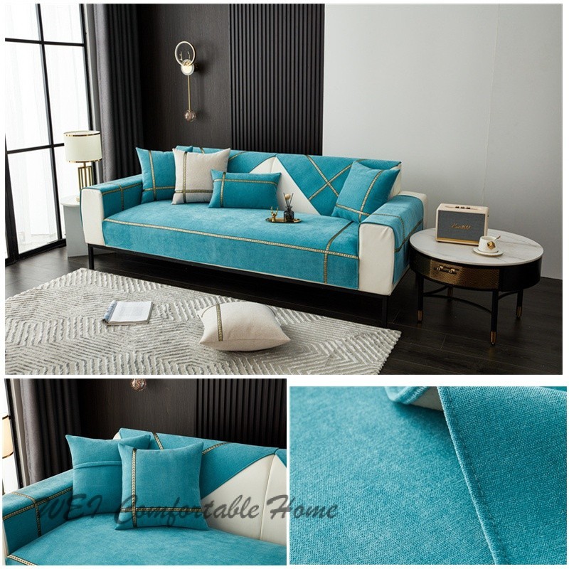 123 Đệm Sofa Cá Nhân Hình Chữ L Kết Hợp Đệm Sofa Đa Năng Đơn Giản Hiện Đại Chống Trơn Trượt Sofa Vỏ Đệm Vải
