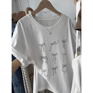 Hiixiivi Áo thun ngắn tay nữ dáng rộng Unisex cổ tròn, chất liệu cotton, form baggy