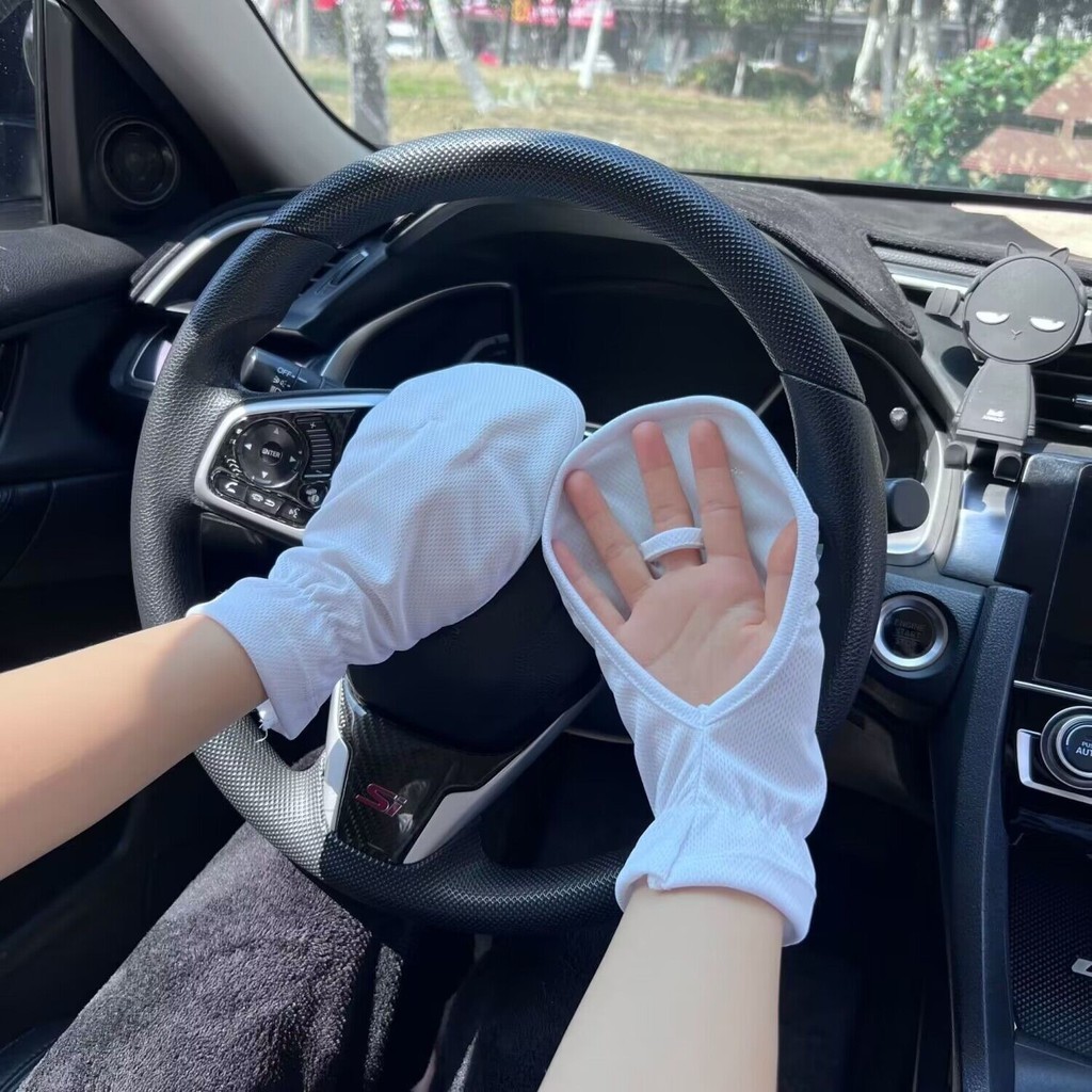 Găng Tay Chống Nắng Ice Silk - Găng Tay Mở Ngón Tay Đi Xe Đạp Ngoài Trời Cho Nữ - Găng Tay Che Nắng Chống Tia UV - Xuân Hè Phong Cách Mỏng, Chống Trơn Trượt, Thoáng Khí, Khô Nhanh Bảo Vệ Cổ Tay