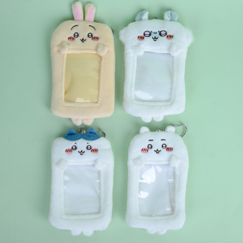 HK1 Dễ Thương Chiikawa Sang Trọng Hộp Đựng Thẻ Quà Tặng Cho Bé Gái Thẻ ID Thẻ Xe Buýt Thẻ Học Sinh Bao Túi Mặt Dây Chuyền Hachiware Usagi KH1