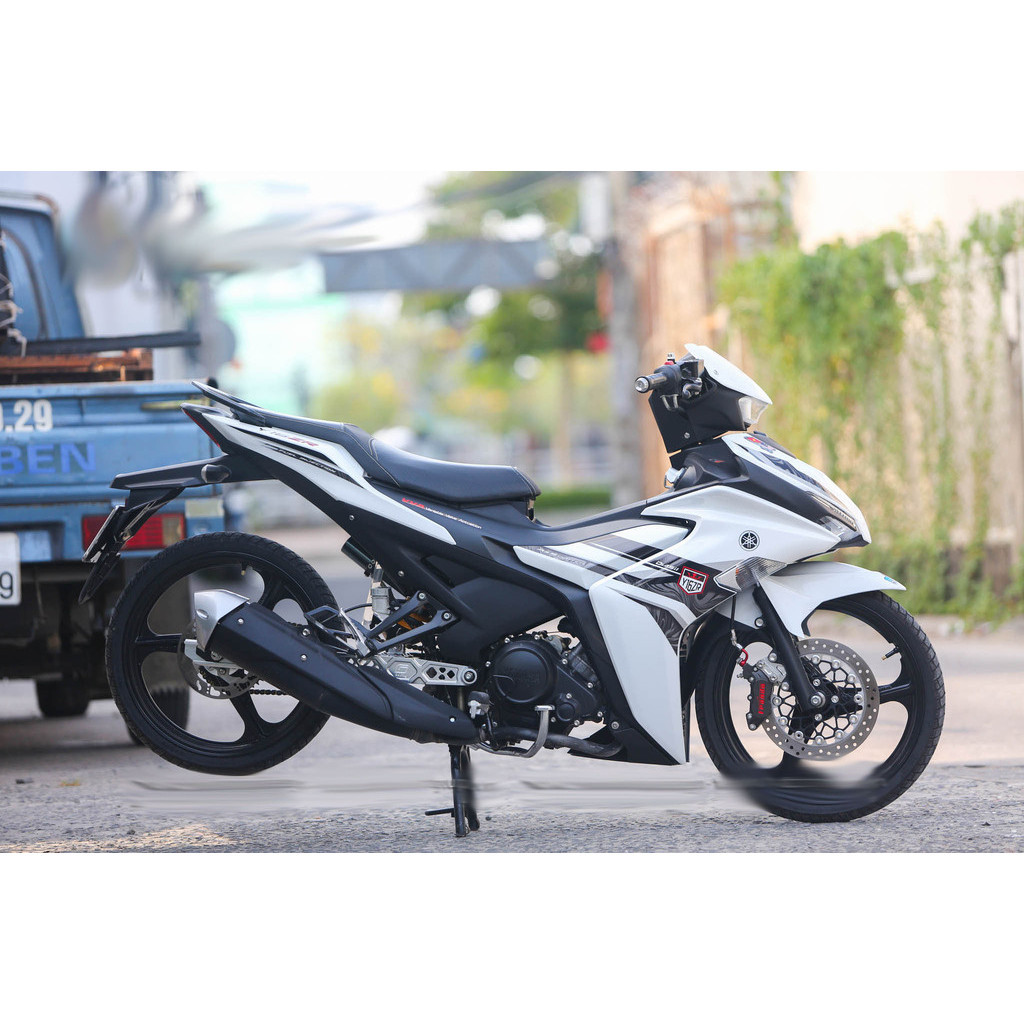 Tem rời Exciter 155 mẫu Y16ZR trắng đen, in sắc nét, 3 lớp không phai ...