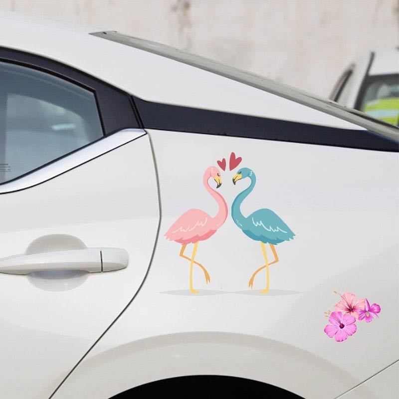 Nhãn dán xe hơi HL Flamingo Nhãn dán dưa hấu hoa Nhãn dán trang trí ô tô, xe máy, sửa đổi làm đẹp, nhãn dán chống thấm