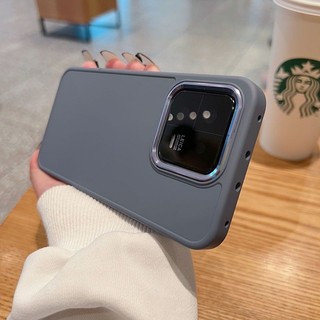 Ốp Điện Thoại Xiaomi 13 Lỏng Chống Bụi Bẩn Mới Xiaomi 14pro Ốp Điện Thoại Xiaomi 15 Chống Sốc Cảm Giác Cao Cấp Màu Trơn Điểm
