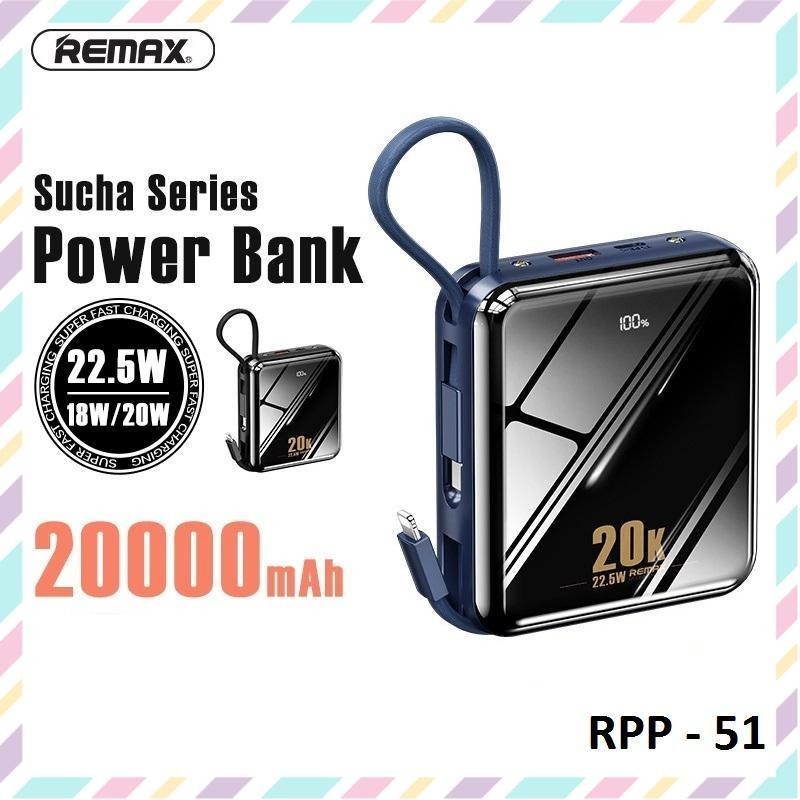 Pin dự phòng Remax RPP-51 20000mAh sạc nhanh PD QC 3.0 max 22.5W tích ...