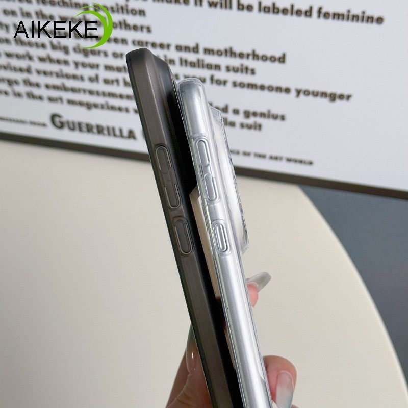Dành Cho Redmi Note 11S 11T 12T 13 12 Pro Plus 5G Note 12 Turbo K70 K60 K50 K40 Pro K70E K60 K50 Ultra K40S K50i Ốp Điện Thoại Trong Suốt Vòng Tròn Từ Tính Kinh Doanh Mờ Vỏ PC Cứng