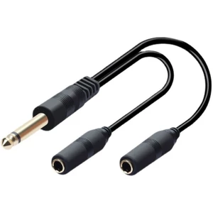 BTM 6 35mm Tín Hiệu Y Bộ Chia Cáp Nam Đến 2 6 35mm Nữ Adapter Loa Tai Nghe