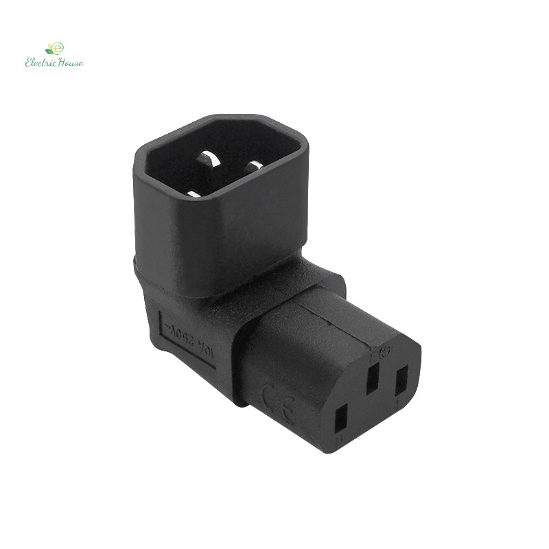 [Nhà Điện] 10A 3Pin IEC Kết Nối Xuống 90 Góc IEC 320 C14 Nam Đến C13 Nữ Bộ Chuyển Đổi Nguồn AC Cắm Cho LCD LED Treo Tường TV mới