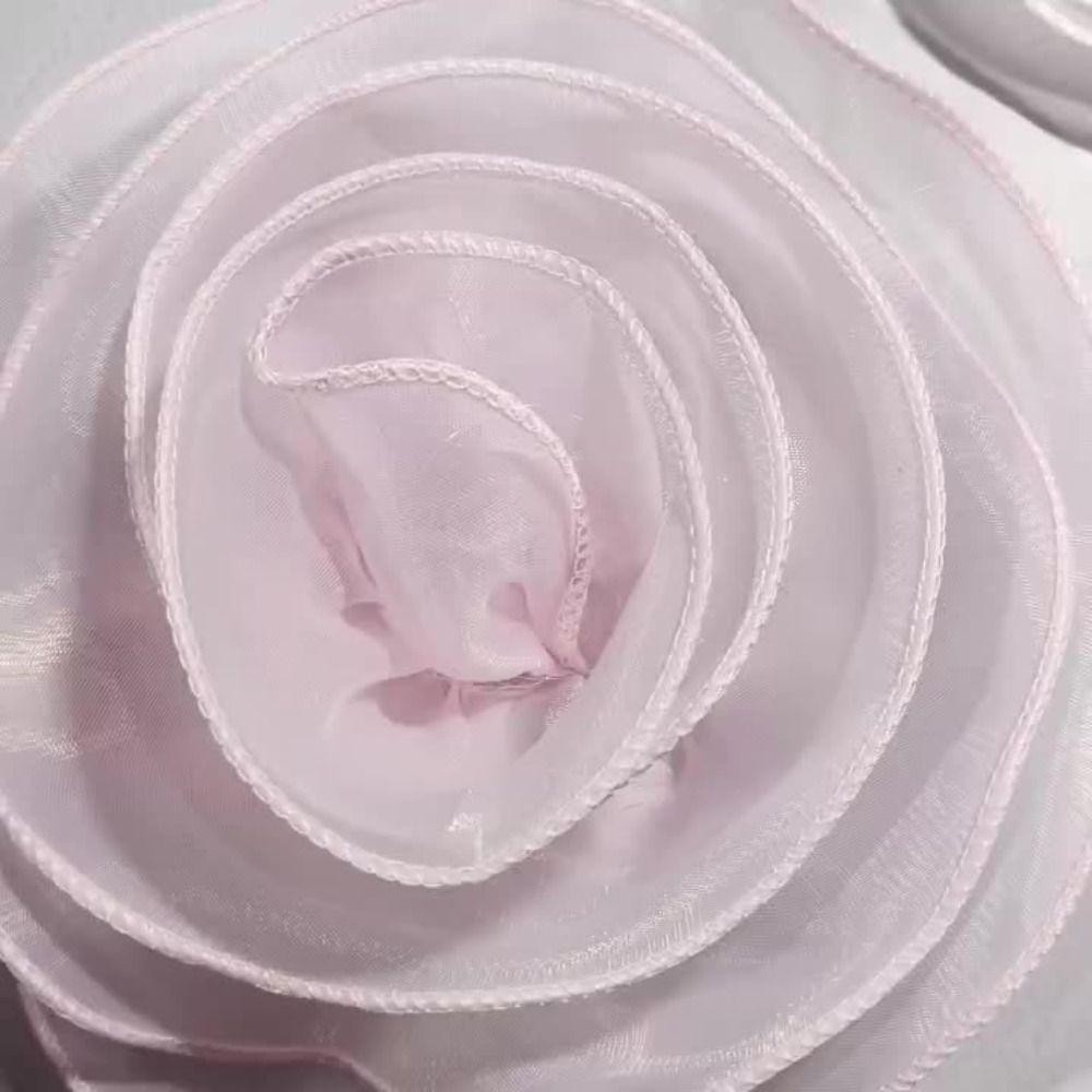 Trâm cài hoa hồng MERIGGIARE, Trâm cài ghim sợi nhiều lớp DIY, may vá thời trang đính quần áo thủ công Trang trí váy Organza Trâm cài hoa nhiều lớp dành cho nữ