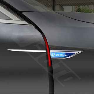 2 Cái / bộ Honda BRV Xe Fender Kim Loại Miếng Dán Bên Ngoài Trang Trí Bên Phải Trái Đề Can Sửa Đổi Cho BRV BR-V DG1 DG2 2016-2020 DG3 2021-2024 Mugen Typre R S Phụ Kiện