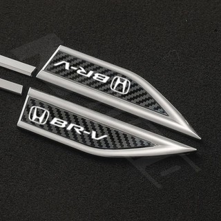 2 Cái / bộ Honda BRV Xe Fender Kim Loại Miếng Dán Bên Ngoài Trang Trí Bên Phải Trái Đề Can Sửa Đổi Cho BRV BR-V DG1 DG2 2016-2020 DG3 2021-2024 Mugen Typre R S Phụ Kiện