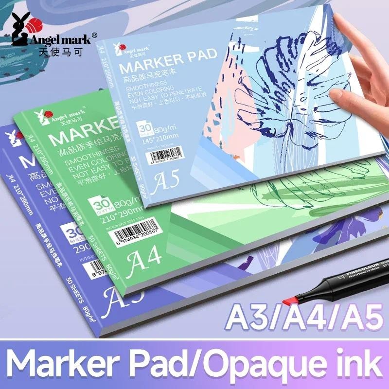 Angelmark A3 / A4 / A5 Marker Pad 80gsm 30 Tờ Phác Thảo Vẽ Notepad Sách ...