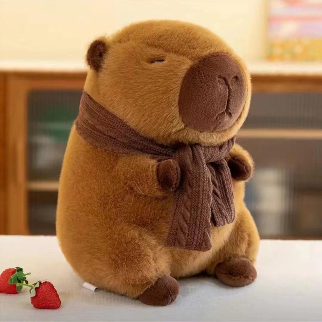 Gấu bông capybara 25cm, búp bê capipara sang trọng, quà tặng cho trẻ em