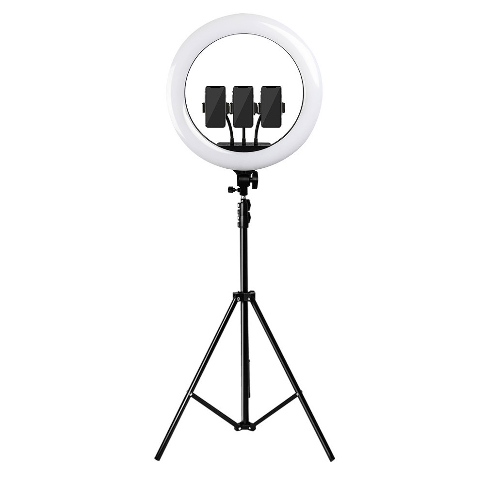 Đèn Livestream RL18 kèm kẹp điện thoại 45cm 55W - Đèn livestream bán hàng quay chụp 3 chế độ sáng kèm chân cao cấp 2m1