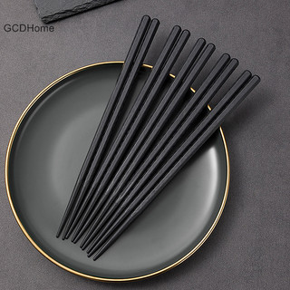 Gcdhome 1 Cặp Hợp Kim Trung Quốc Đũa Thực Phẩm Nhật Bản Que Sushi Có Thể Tái Sử Dụng Chống Trượt Máy Rửa Chén An Toàn Hình Tre Cấp Thực Phẩm Chop HOT