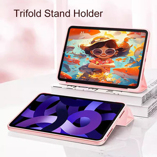Ốp Lưng Đứng Bằng Da Silicon Mềm Trifold Cho Honor Pad GT Pro 12.3 MagicPad 2 12.3 Pad 9 9Pro 12.1 8 12 MagicPad 13 X9 X8 Pro 11.5 X8 Lite X8a 11 2024 Tự Động Ngủ Đánh Thức