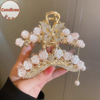 Csndices Ánh Sáng Kim Cương Giả Phong Lan sel Hoa Hồng Móng Vuốt Tóc Barrette Phụ Kiện Tóc VN